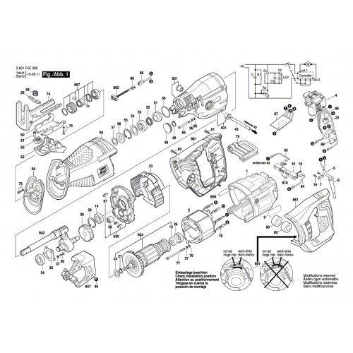 Запчасти для ножовки Bosch GSA 1300PCE